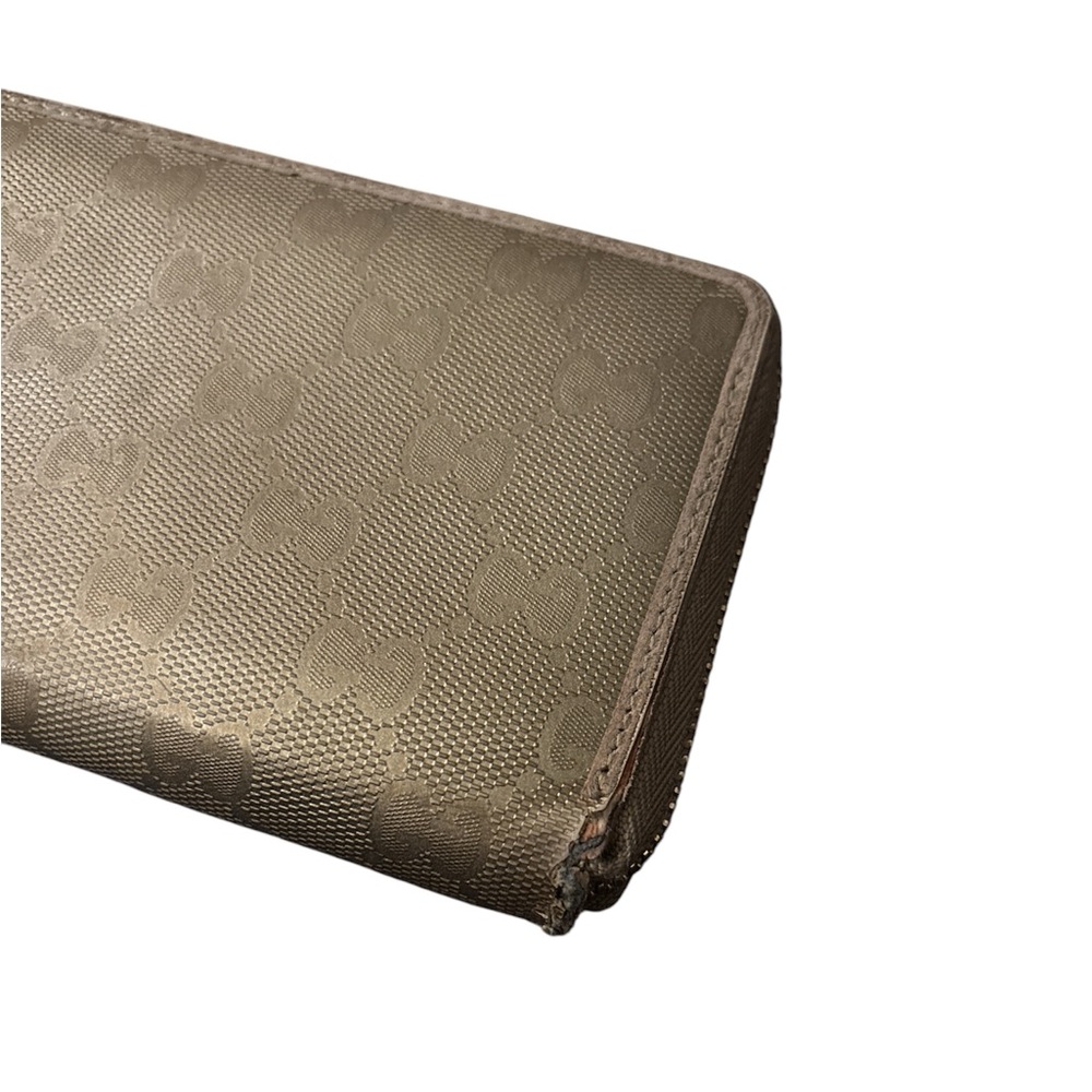 GUCCI Monogram Twins Large Zip Around Wallet Metallic Bronze - Picture 12 of 16
